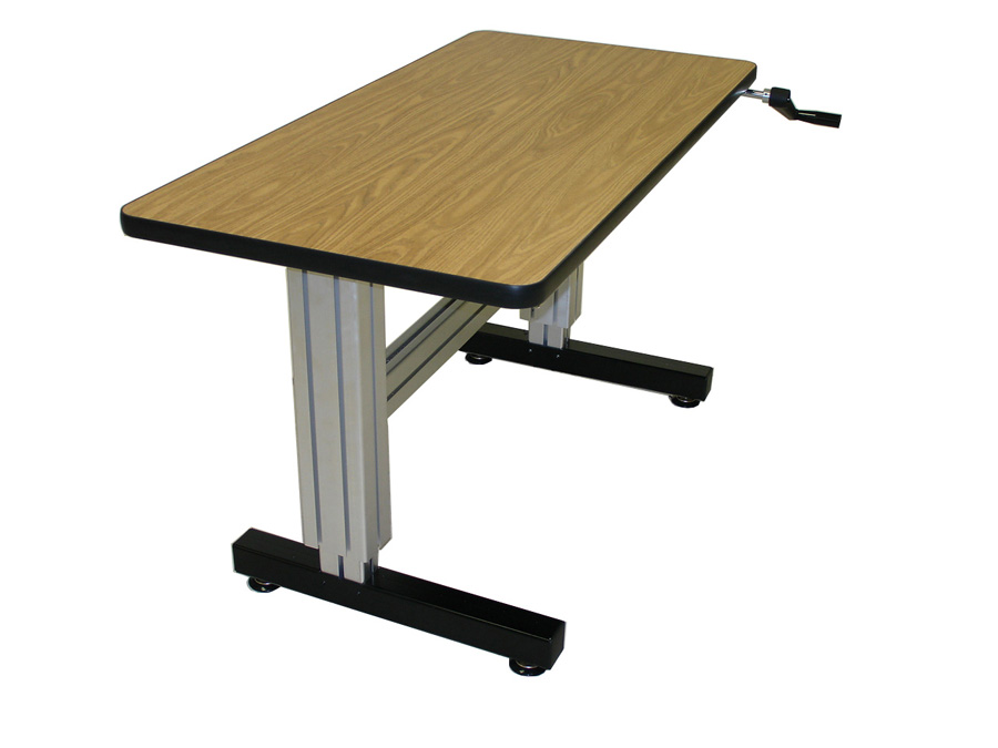 Woodworking adjustable height computer desk PDF Free Download