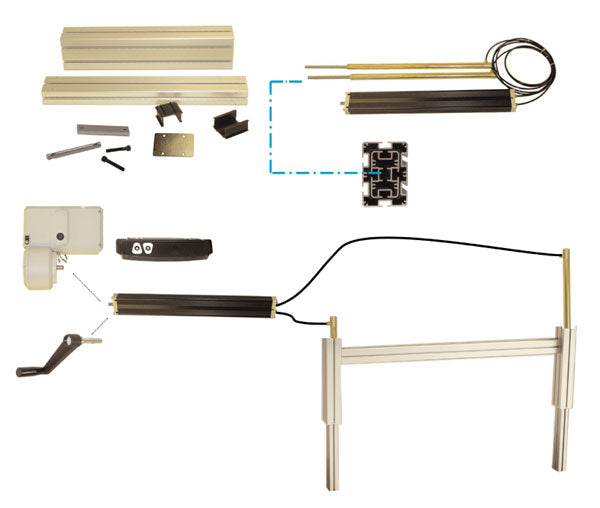 2-Leg Hand Crank Adjustable Ergonomic Workstation System