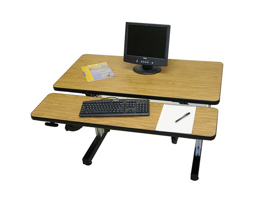 Dual Surface Hand Crank Adjustable Height Desks