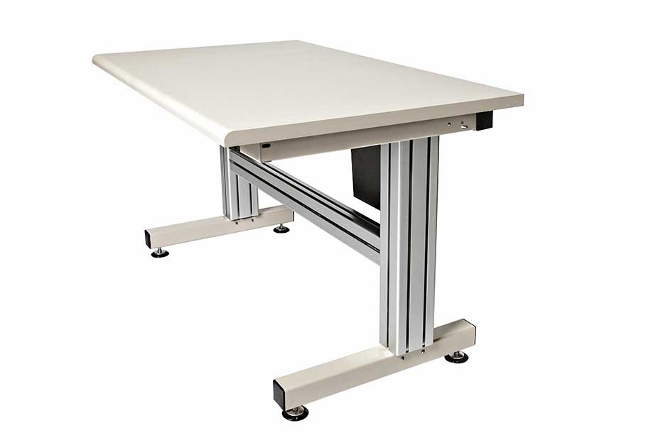 2 Leg Electric Adjustable Height Work Table Ergsource - Best Adjustable Height Work Table